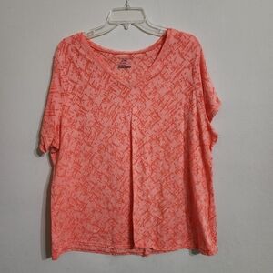 Tek Gear, Dry Tek Coral Patterned Short Sleeve Tee